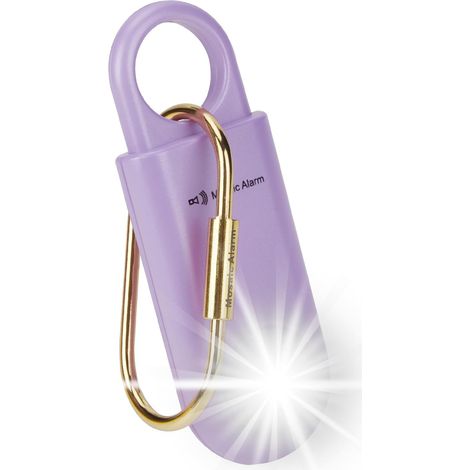 Alarme personnelle 130 DB avec lumière stroboscopique. Alerte d'urgence pour femmes, étudiants, enfants. Porte-clés sécurité avec sirène SOS. Idéal randonnée. Violet (1/5)