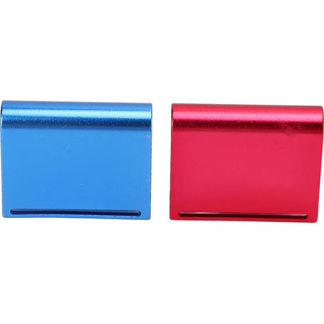 Lot de 2 brunissoirs en alliage d'aluminium pour cuir, bleu et rouge, outil de polissage artisanal pour ceintures et selles. (1/5)