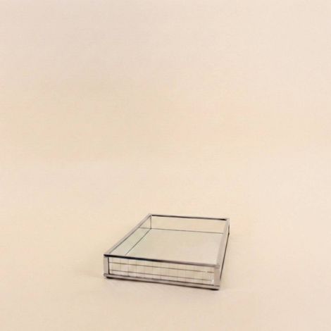 Plateau à facettes miroir 24x14cm (1/5)