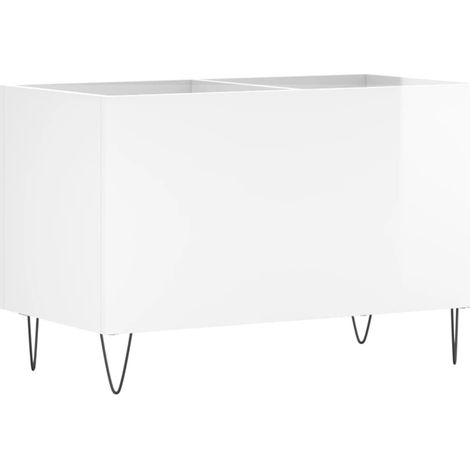 Maison Exclusive - Mueble discos madera contrachapada blanco bril