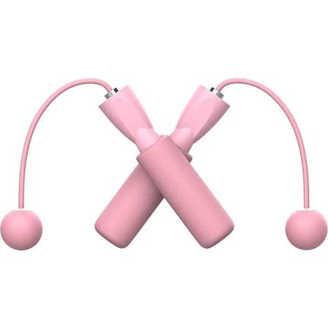 Corde à sauter — corde à sauter sans fil — corde à sauter d'entraînement — corde à sauter sportive — entraînement physique intégré en intérieur et en extérieur (poudre de sakura 1 + noir gemme 1) (1/4)