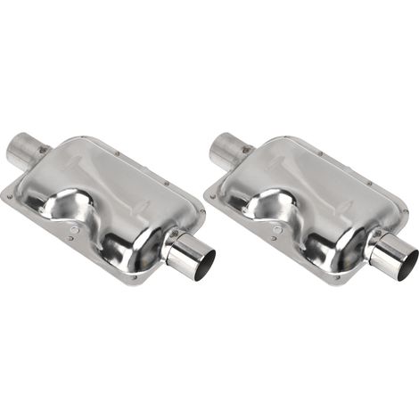 1 paire silencieux d'air pour chauffage auto, acier inoxydable anti-rouille, surface brillante, remplacement pour Eberspacher (1/5)