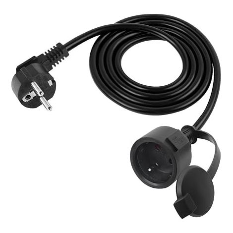Extension Cord Black Home Garden Construction Site 1.5m (1/5)