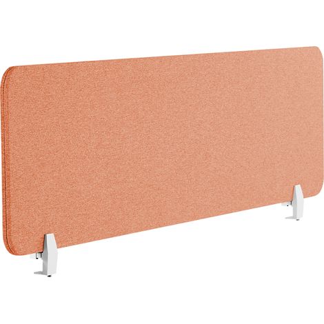 Panel separador rojo claro 130 x 40 cm poliéster PET pantalla acústica Wally