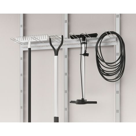 Hörmann Ecostar Gerätehalter für "Euroline" und "Juno" Gerätehäuser, silber, 96 cm