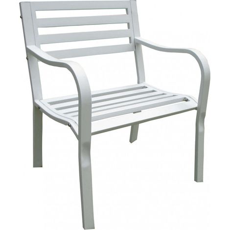 Poltrona Chloe 60x56x85 h cm in Acciaio Bianco (1/3)