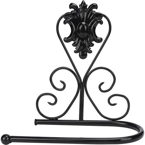 Porte-essuie-tout mural pour cuisine et salle de bain (noir) (1/5)