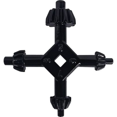 Clé de mandrin 4 voies pour perceuse à colonne, outil en acier multifonction 4 en 1 pour perceuses, clé de serrage polyvalente pour mandrin de perçage (1/5)
