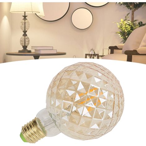 Ampoule décorative LED 220 V E27 4 W G95 en verre, filament haute luminosité, style vintage, pour salon et chambre, couleur or. (1/5)