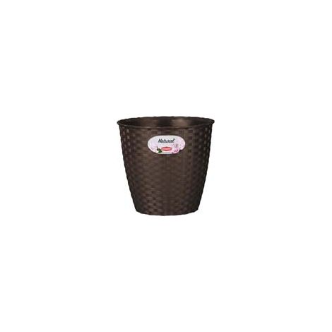 VASO NATURAL MOKA Ø CM.19- - cm. 19x17.5h. - lt. 3 - 4 pezzi STEFANPLAST