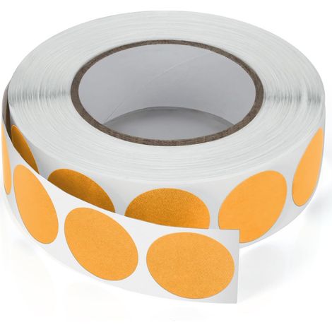 Runde Aufkleber, 19 mm, orange, selbstklebend, Rolle, kleine selbstklebende Punkte, Etiketten, Farbkennzeichnung, Kreise, wetterfeste Aufkleber, Packung mit 1000 Stück