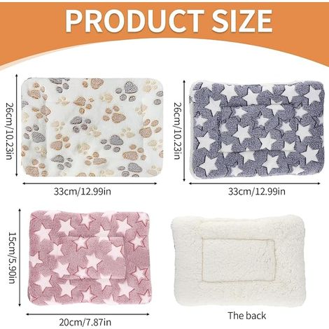 Hamster Accessories, Baskets for Small Animals, Suitable for Hamsters and Mini Hedgehogs, Washable Bedding (10 x 10 CM)