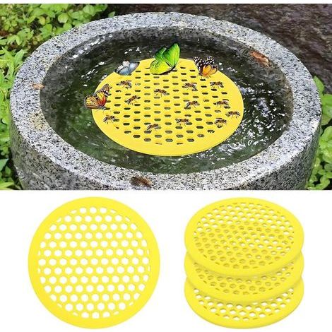 Lot de 4 Distributeur d'eau pour Abeilles Station d'alimentation pour Abeilles Station d'arrosage pour Abeilles Tasses à Abeilles Plateau Flottant en nid d'abeille Abreuvoir pollinisateur (1/4)