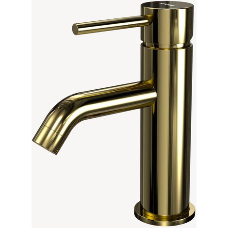 Rubinetto miscelatore lavabo dorato - Corbeau