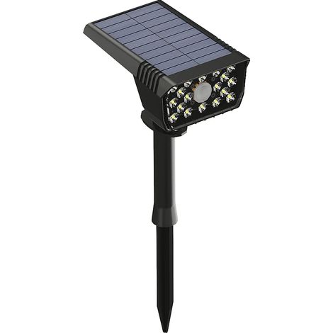 Faretto solare da piantare a terra 300 lumen Nero - HORSENS (1/3)