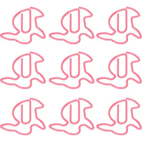 100 Stück hasenförmige Büroklammern, kreative, niedliche Cartoon-Tiermotive, goldene Seitenmarker, Notizklammern, rosa (1/5)