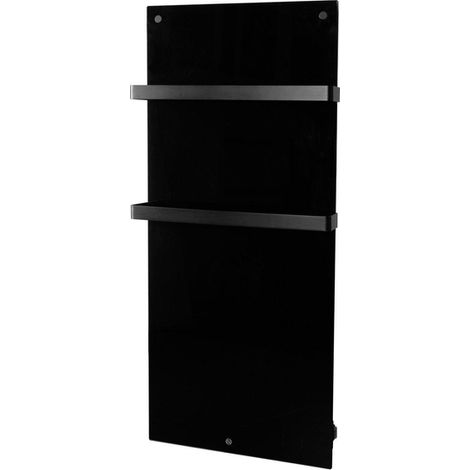 Eurom Sani 1000 Comfort Radiateur électrique 127x55cm - 1000 watt - wifi - verre - Noir (1/5)