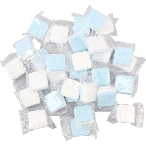30 pastilles nettoyantes pour lave-linge. Nettoie les lave-linge à chargement frontal et par le haut. Écologique. Pastilles nettoyantes en profondeur. (1/5)