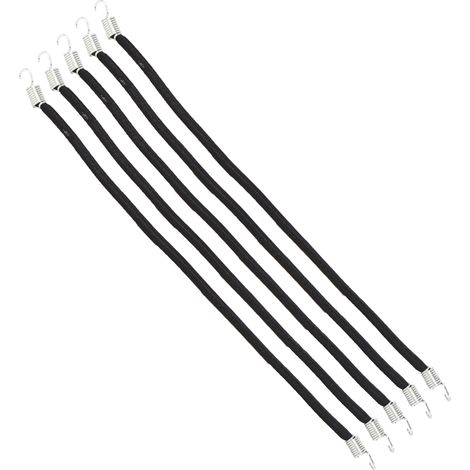 Lot de 5 cordes élastiques de 10 cm pour barres de toit de voiture RC 1/10 (accessoire pour crawler RC), noires. (1/5)