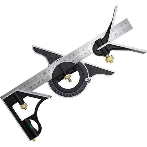 300 mm Edelstahl-Kombinationswinkel, beweglicher Winkel, Schreinerwinkel, 90°- und 45°-Winkel, Winkel-JXLGV (1/5)