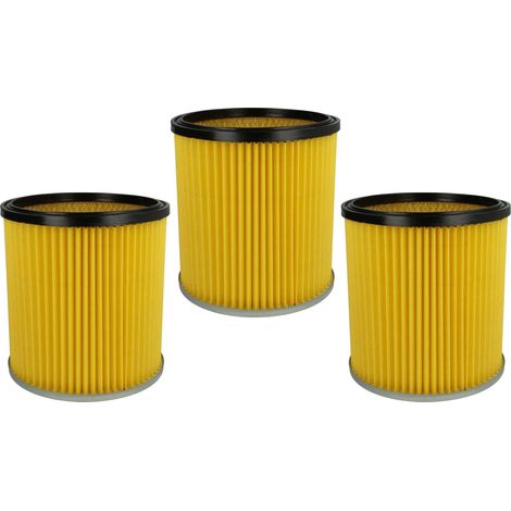 vhbw Filterset 3x Faltenfilter kompatibel mit Dewalt DW 560, DW 790 Typ 1 Staubsauger - Filter, Patronenfilter, Papier