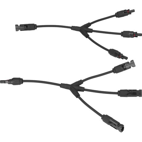 Connecteur en Y 3 vers 1 mâle femelle pour câble panneau solaire parallèle, étanche, 30A 1000V DC (1/5)