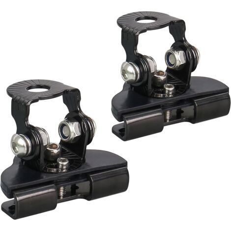 Support barre LED supports montage phares LED Résistant à la Corrosion, Phares/Feux de Plaque pince en alliage d'aluminium pour la plupart des voitures, camions, SUV 2pcs Noir (1/4)