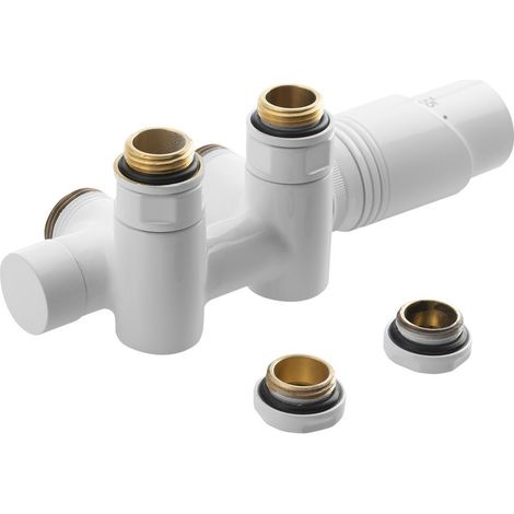 WICHER COMBI set de vannes thermostatiques pour raccordement central 50 mm, blanc (1/4)