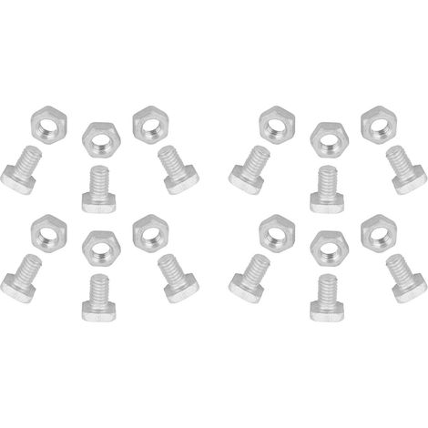 Kit d'accessoires pour serre : 50 écrous et 50 boulons en aluminium (1/5)