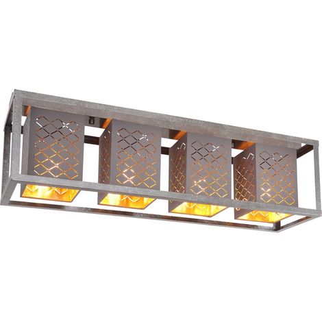 Globo Thomas Barre de spots de plafond argentée 4x E27 (1/5)