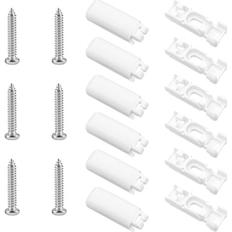 Set di 6 staffe a morsetto per tende plissettate, supporto a morsetto per tende plissettate con 6 viti, accessori per staffe a morsetto per tende plissettate, staffa a morsetto per tende plissettate, 