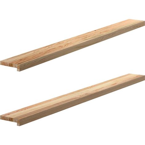 Alféizares de ventana 2 uds madera maciza roble sin tratar vidaXL