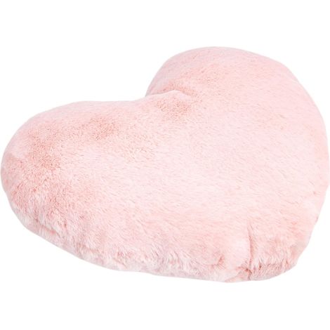 Coussin décoratif à motif cœur pivoine rose, 46 cm x 36 cm (1/5)