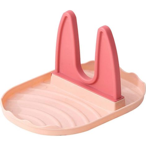 Support pour couvercles de casseroles et poêles en plastique, porte-cuillères, organisateur de cuisinière, supports de rangement-PinkOrange