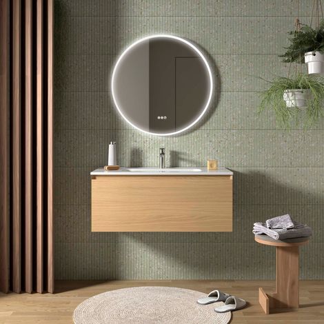 Salgar Badezimmermöbel MARA 1000 1 Schublade mit Soft-Close EUROPÄISCHE EICHE 997 x 405 x 452 mm (1/2)