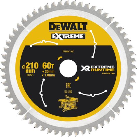 DeWALT - Sägeblatt Holz, 210x30 mm, 60 Zähne DT99567