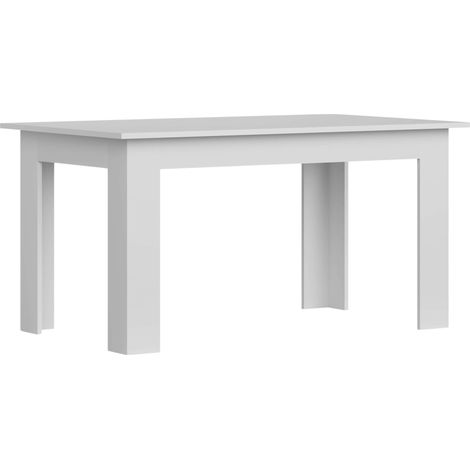 Mesa de Comedor Salón Fija Nur Estilo Contemporáneo Color Blanco Mate 138x80 cm (1/5)