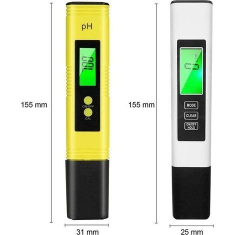 4-in-1 pH-Tester zur Wasserqualitätsmessung mit TDS-, EC- und Temperaturmessung, LCD-Bildschirm, automatischer Kalibrierung, für Schwimmbäder und Aquarien (1/3)