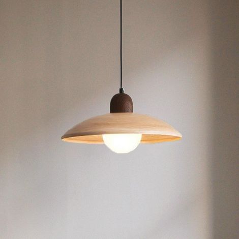 Lampadario a sospensione in stile nordico, in metallo resistente effetto legno, regolabile e facile da installare per cucina, ristorante, camera da letto e bar. (1/4)