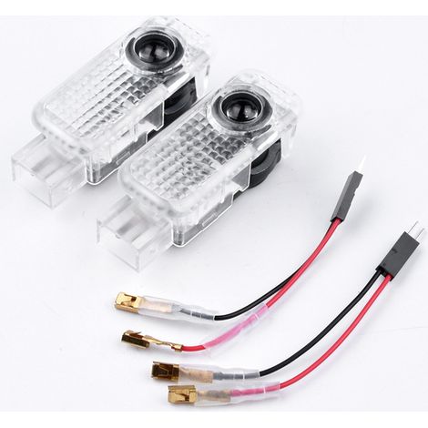 (Pour Audi) Lot de 2 lampes LED projecteur pour portières de voiture, éclairage d'accueil décoratif, compatible avec les modèles Audi S, S1, S3, S4, S5, S6, S7, S8, S-Line et RS. Éclairage de courtois (1/5)