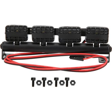 Barre de LED pour toit de voiture RC, accessoire d'éclairage pour crawler 1/10 TRX4/90046/90047/D90/D110, 4 feux (1/5)