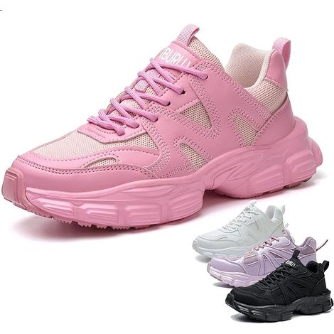 Chaussures de Sécurité Femme Légère Basket de Secruite Confortable Antidérapante Chaussures de Travail Embout Acier Respirante,Rose,taille 39