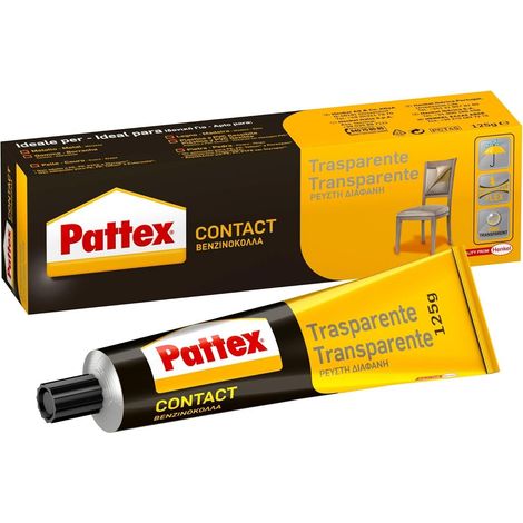 PATTEX Trasparente Mastice Colla Adesivo a Conatto Universale da 125 gr. (1/5)