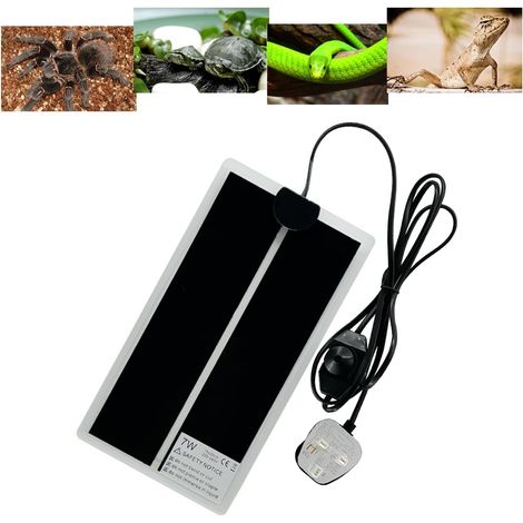 Tapis chauffant pour reptiles (7 po x 11 po x 6 po), avec réglage de la température, pour reptiles, tortues, serpents, lézards, geckos, bernard-l'her (1/5)