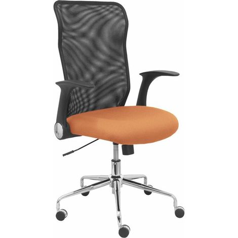 Sedia Minaya sedia nera con schienale in rete nera bali marrone seduta