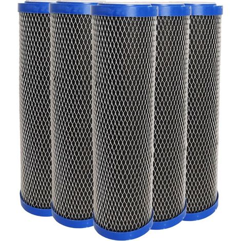 Pack of 5 13-inch Water Filter Cartridges - Anti-sediment + 5-micron Activated Carbon Impurity Filter