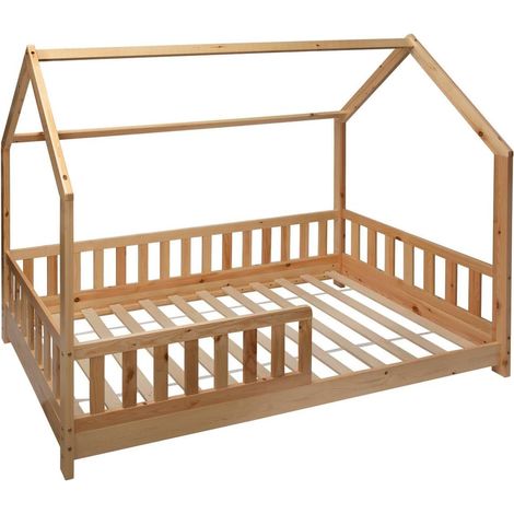 Lit cabane pour enfant Bosco 90 x 190 cm en bois (1/5)