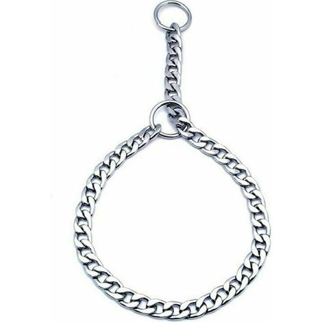 Collier pour Chien en Fer Solide Chaîne en Métal Collier de Dressage Réglable pour Gros Chien Animal Domestique S