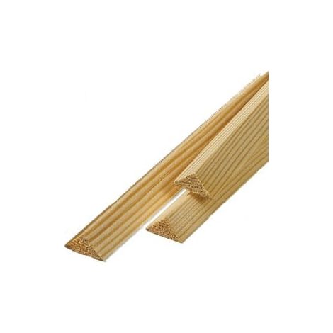 BASTONI TRIANGOLO PINO NETTO NODI 14 X 14 X 1000 MM