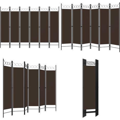 6-tlg. Raumteiler Braun 240 x 180 cm - Raumteiler - Zimmerabtrennung - Sichtschutz - Dekorationsartikel - Wohnzimmerdeko - Home & Living (1/5)